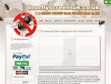 Tablet Screenshot of doorflyscreensuk.co.uk